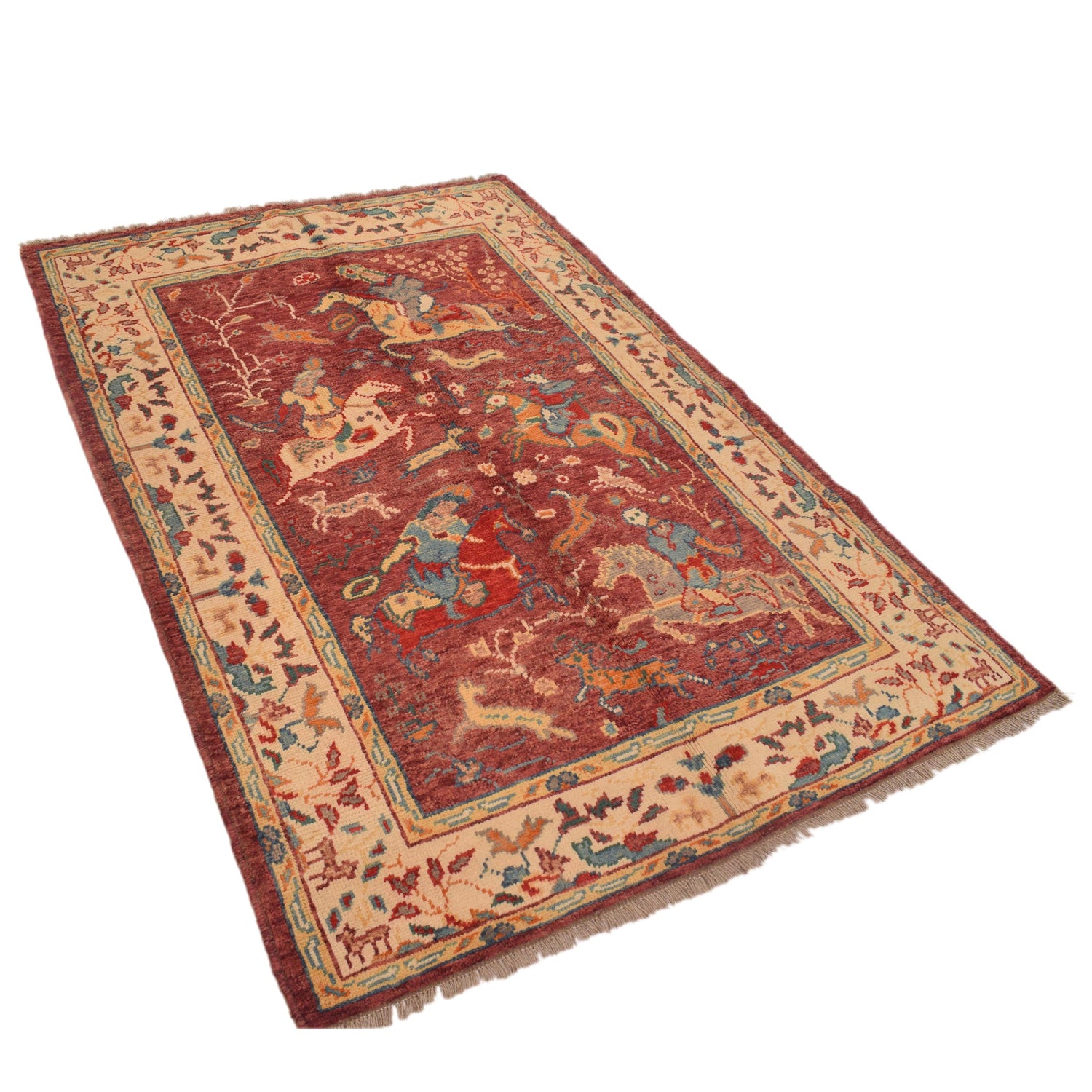 Handmade Picture Area Rug 3' 11" x 6' 0" ft / 119 x 184 cm - No. Y33035