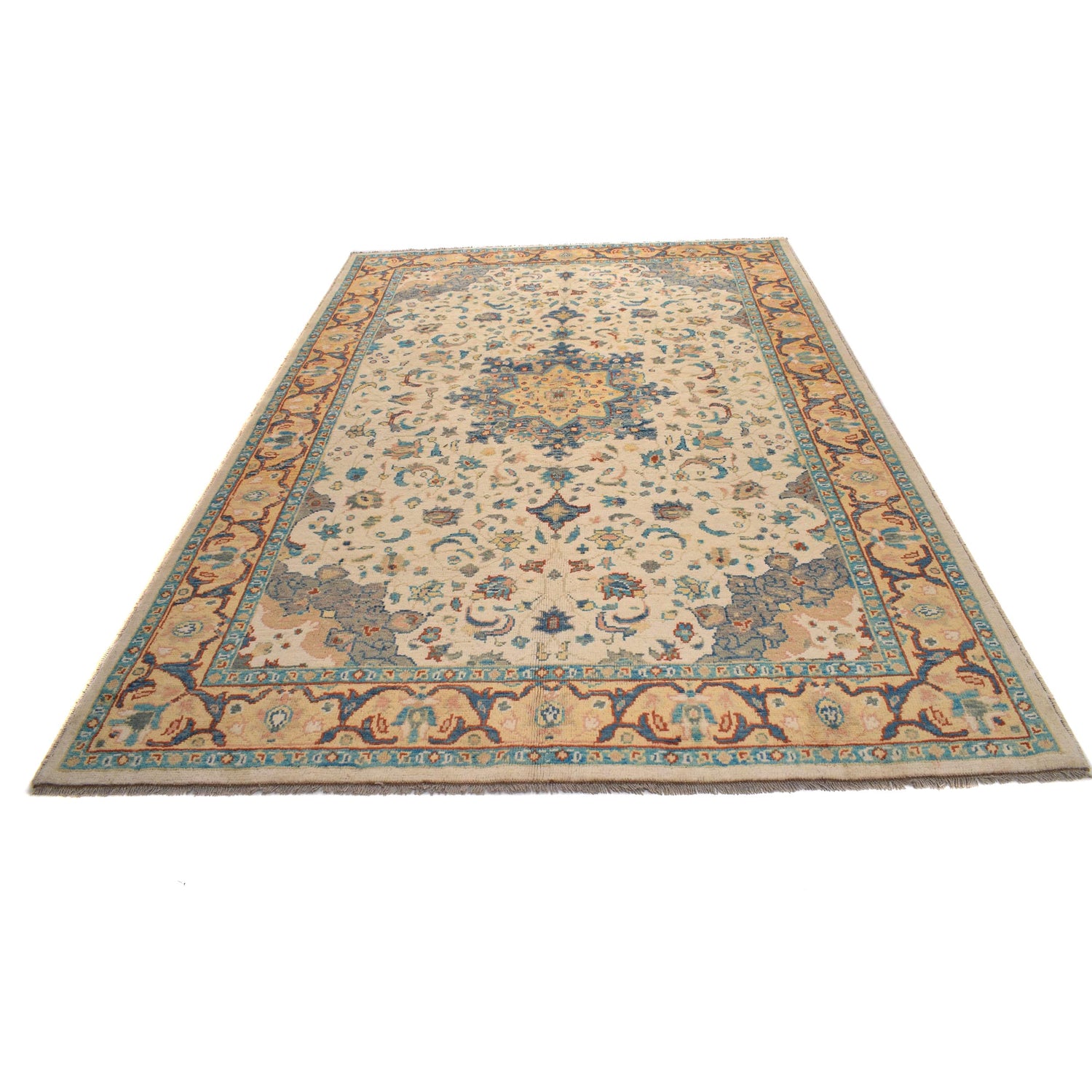 Handmade Persian Design Heriz Carpet 6' 7" x 9' 8" ft / 200 x 294 cm - No. Y33036