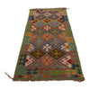 Hand Knotted Afghan Style Kilim Runner 2' 9"x 6' 9" ft / 83 x 205 cm - No. Y33098