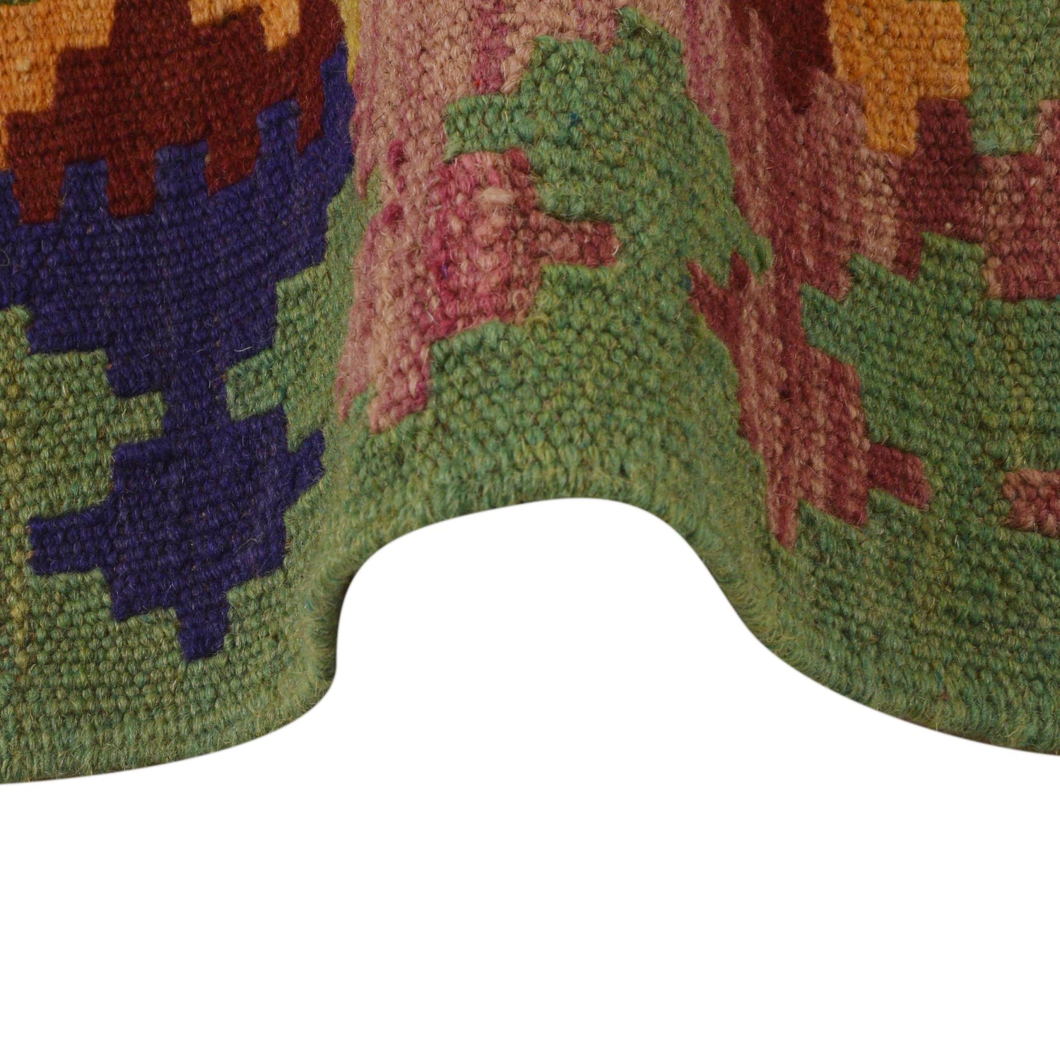 Hand Knotted Afghan Style Kilim Runner 2' 9"x 6' 9" ft / 83 x 205 cm - No. Y33098