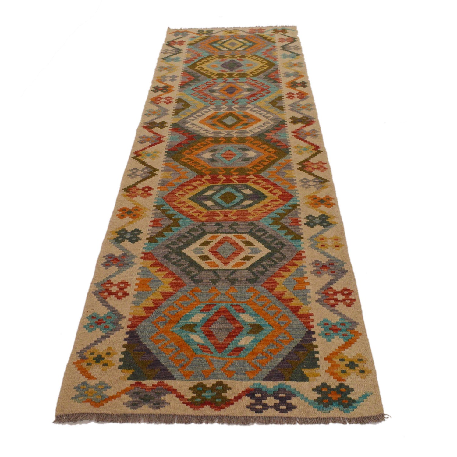 Long Chobi Kilim Runner 2' 9" x 9' 9" ft / 83 x 296 cm - No. Y35094