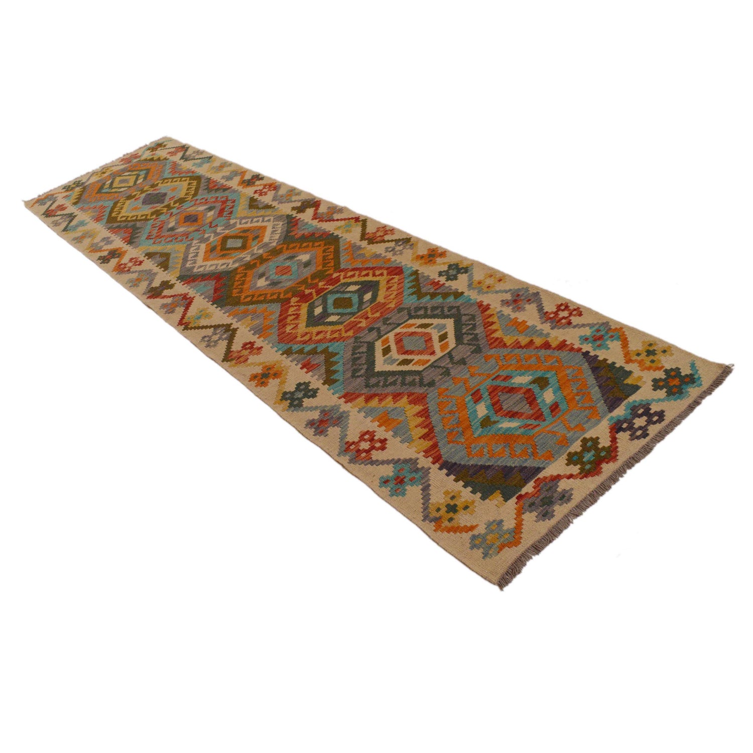 Long Chobi Kilim Runner 2' 9" x 9' 9" ft / 83 x 296 cm - No. Y35094