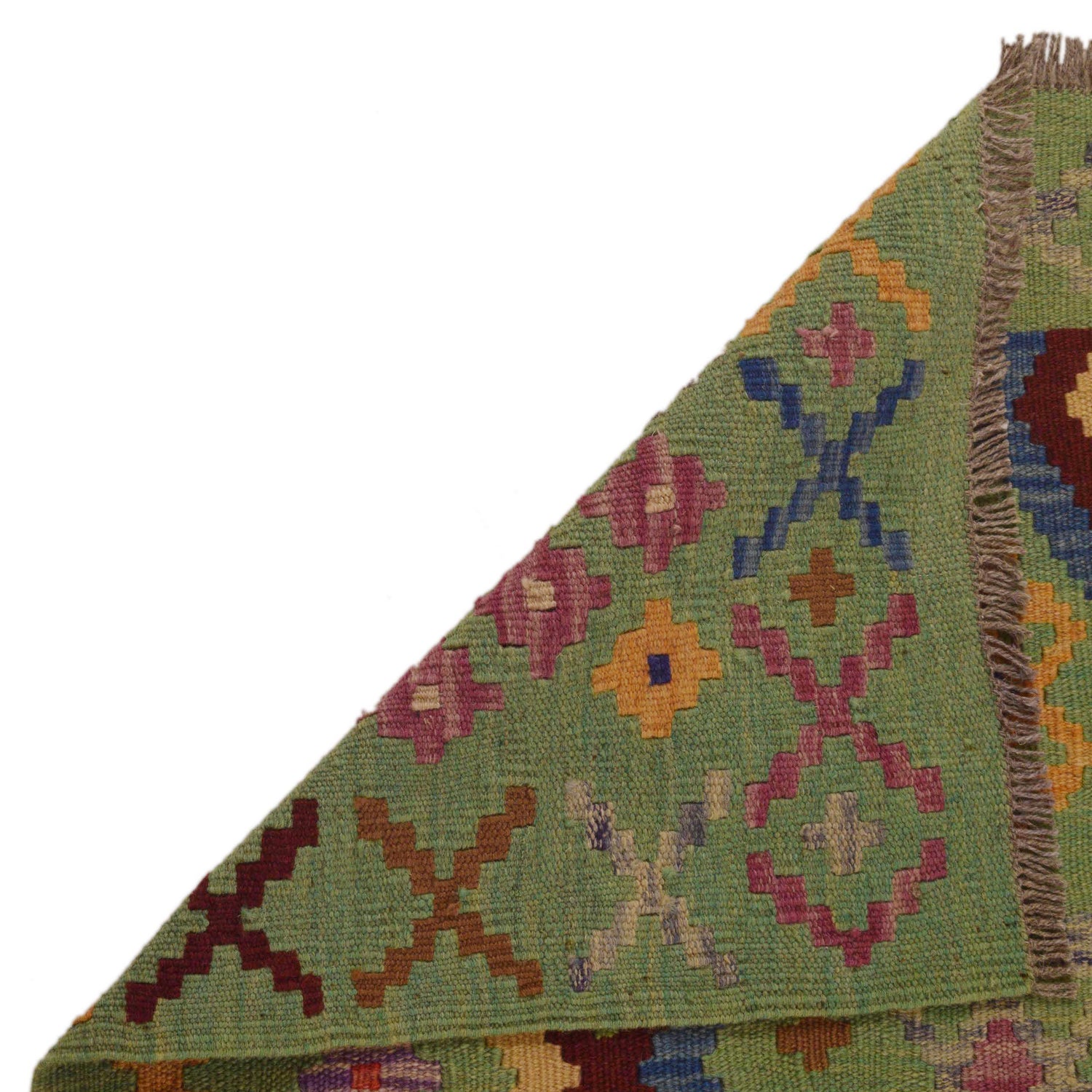 Hand Woven Wool Kelim Runner 2' 9"x 6' 3" ft / 85 x 190 cm - No. Y35096