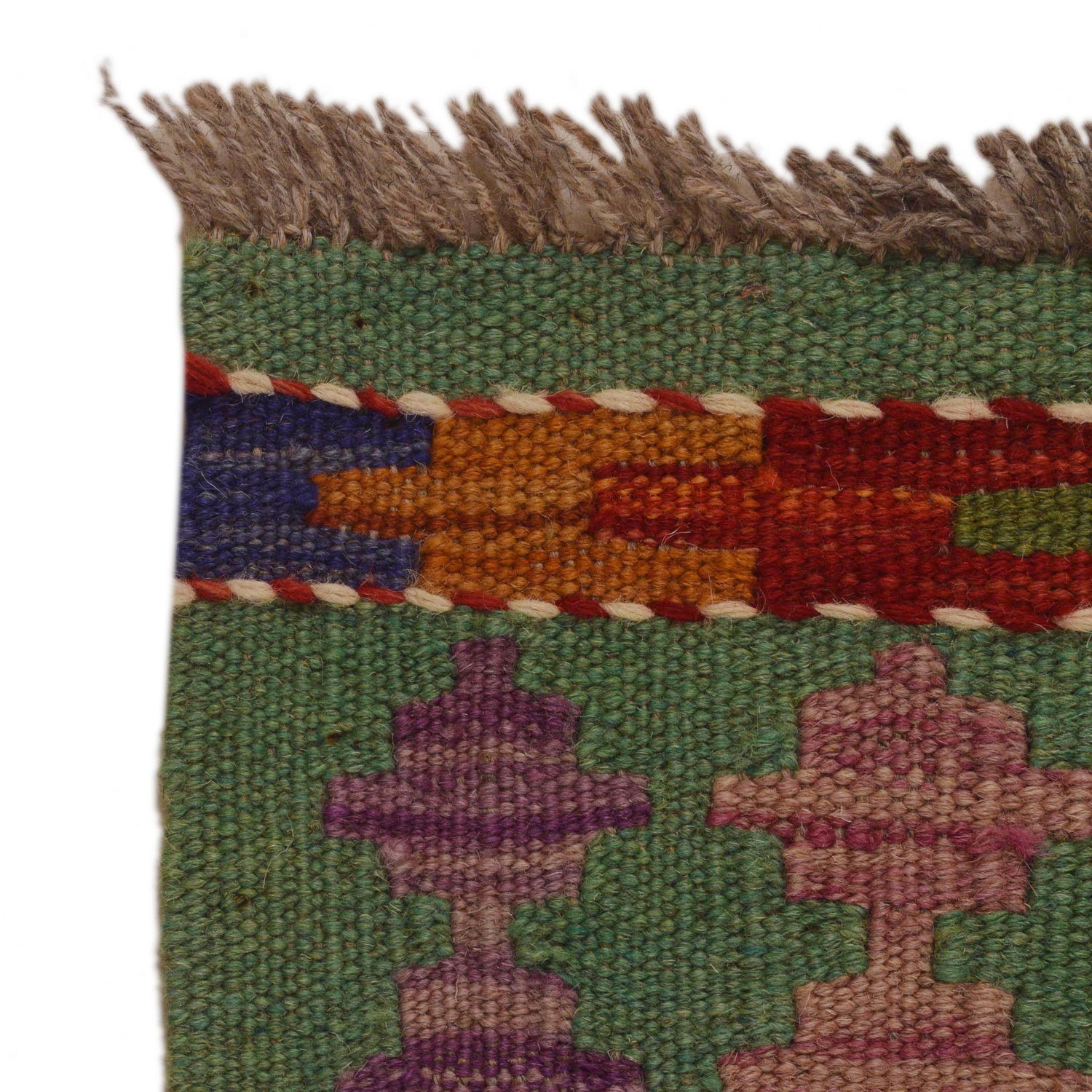 Handmade Turkish Design Wool Kilim Runner 2' 9"x 6' 7" ft / 84 x 201 cm - No. Y35097