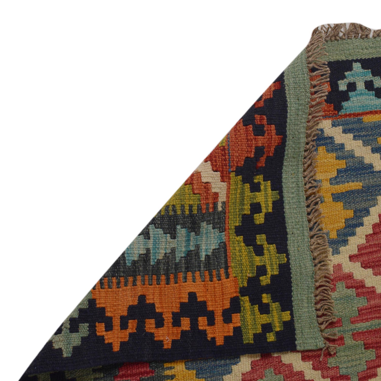 Hand Knotted Flatweave Kilim 5' 9" x 7' 9" ft / 175 x 235 cm - No. Y35602