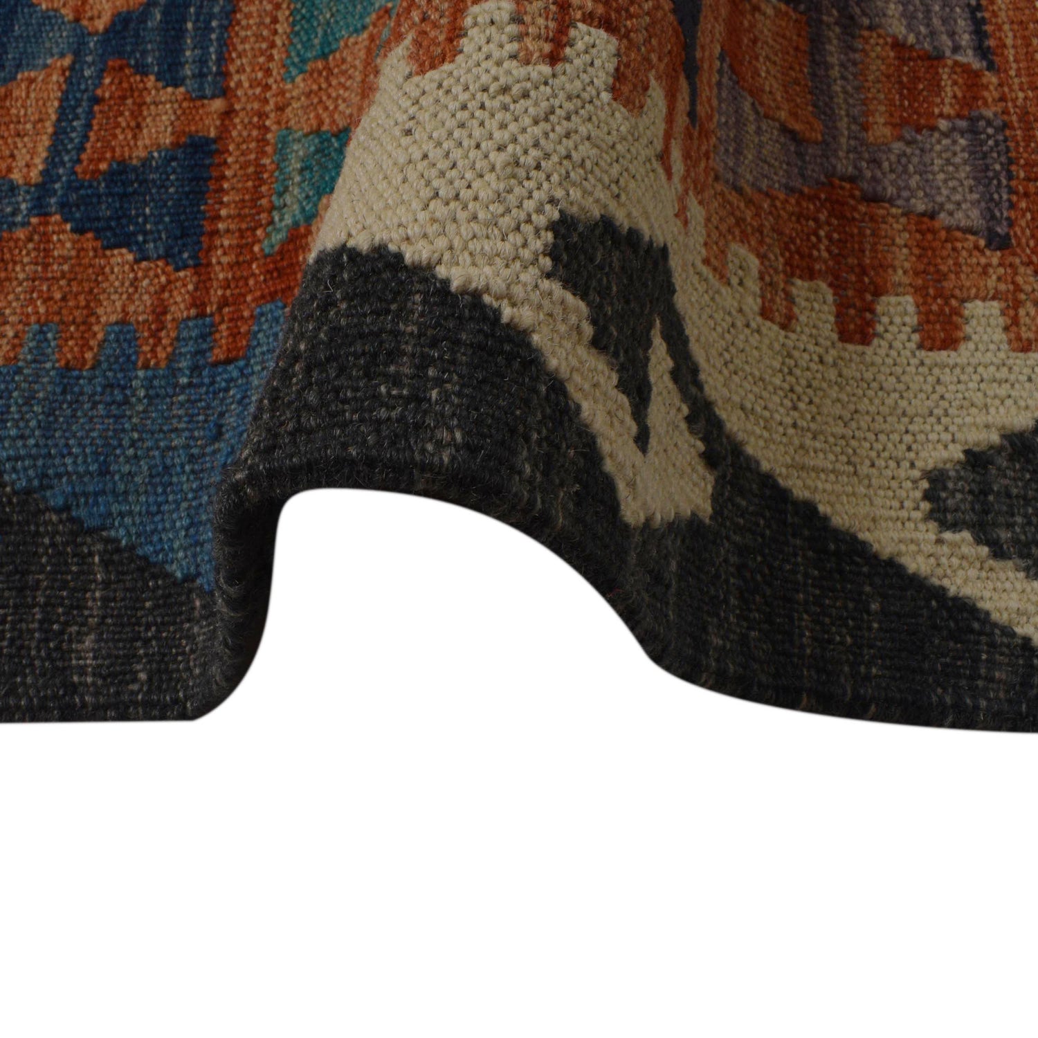 Handmade Afghan Vegetable Kilim 5' 9" x 7' 10" ft / 176 x 239 cm - No. Y35603