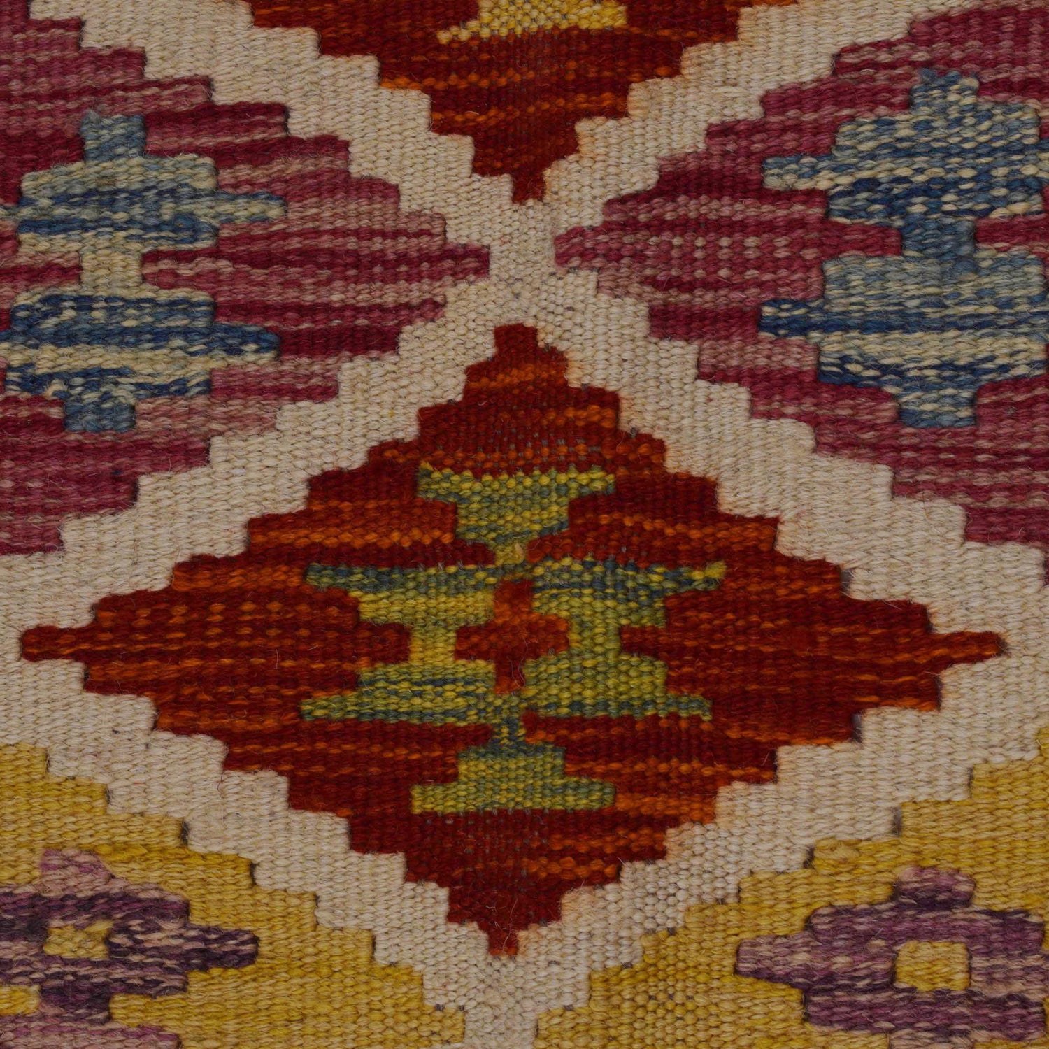 Hand Made Afghan Kilim 5' 1" x 8' 2" ft / 154 x 248 cm - No. Y35644