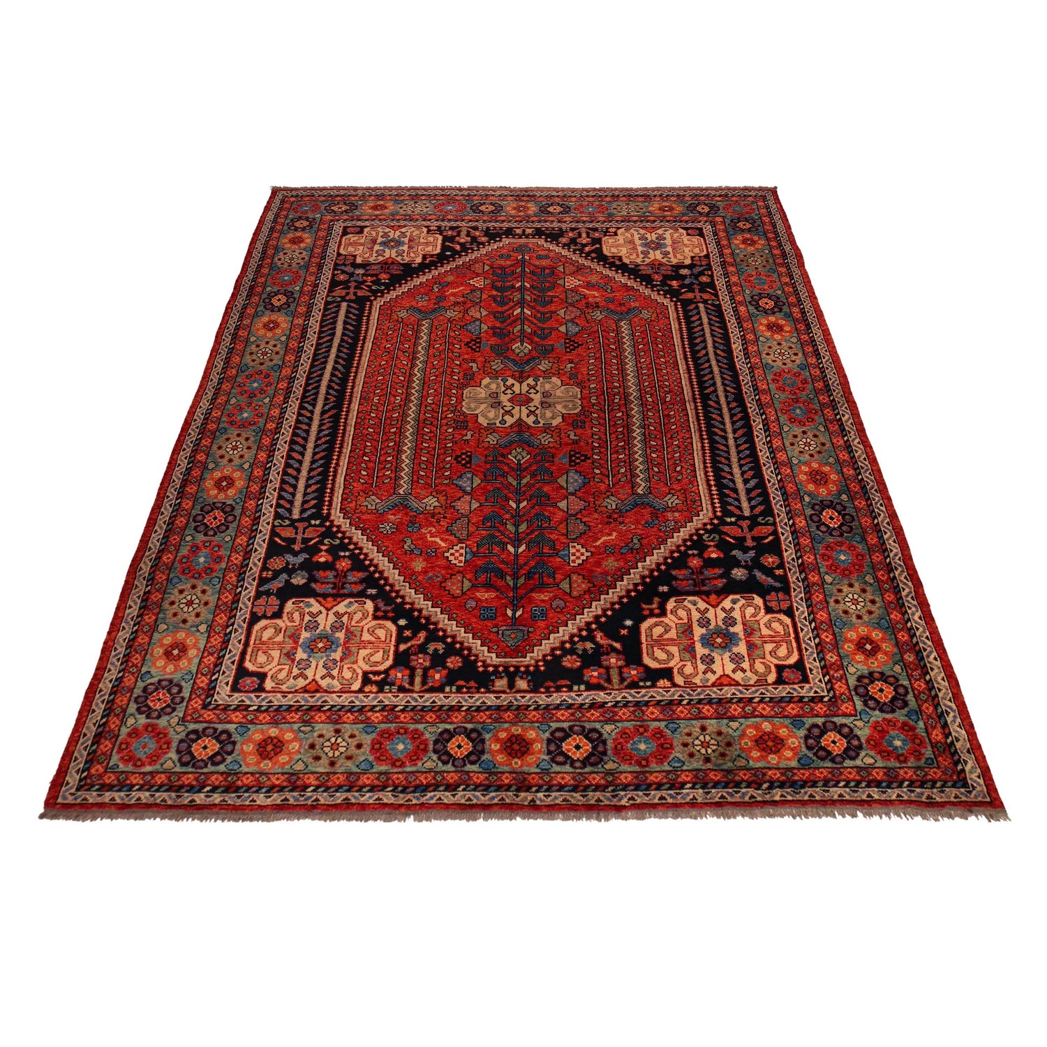 Shirazi Hand Knotted Carpet 8' 3" x 11' 2" ft / 251 x 341 cm - No. Y35650