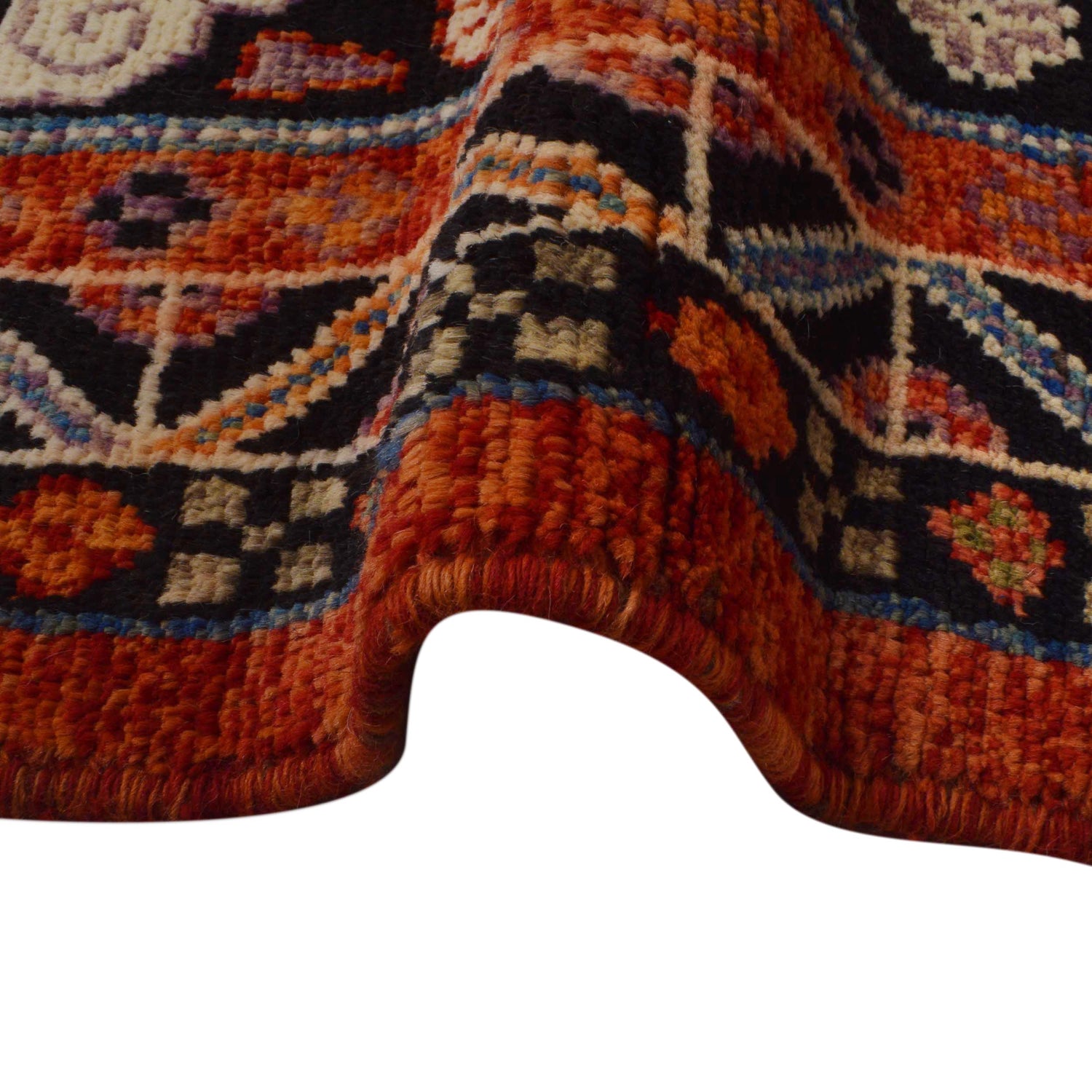 Shirazi Hand Knotted Carpet 6' 8" x 9' 8" ft / 202 x 295 cm - No. Y35651