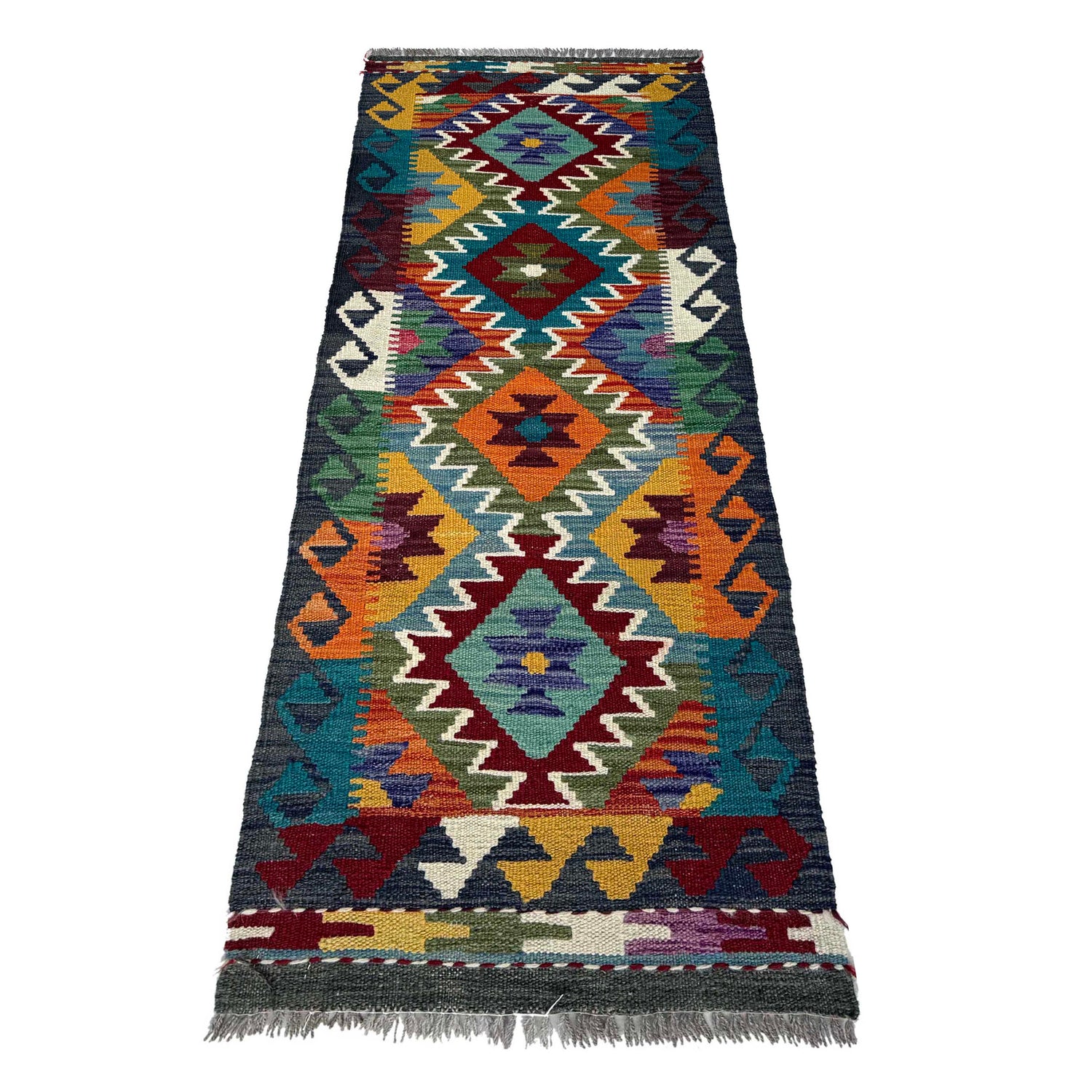 Handmade Vegetable Kelim Runner 1' 8" x 4' 10"  ft / 52 x 148 cm - No. Y37265