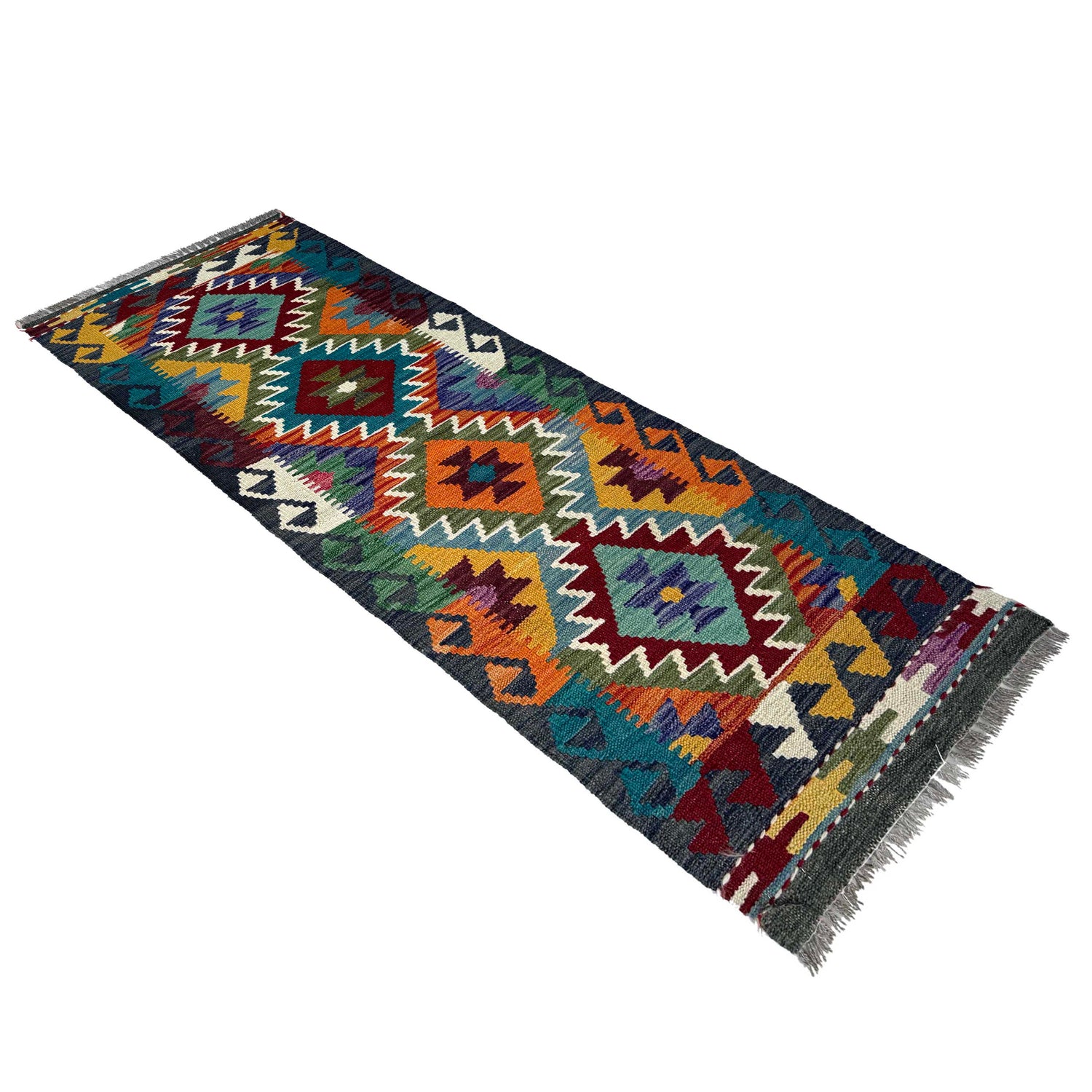 Handmade Vegetable Kelim Runner 1' 8" x 4' 10"  ft / 52 x 148 cm - No. Y37265
