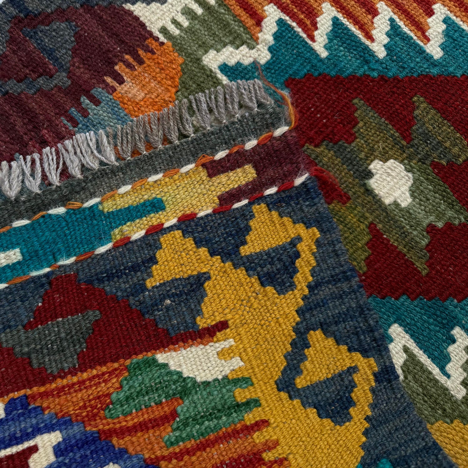 Handmade Vegetable Kelim Runner 1' 8" x 4' 10"  ft / 52 x 148 cm - No. Y37265