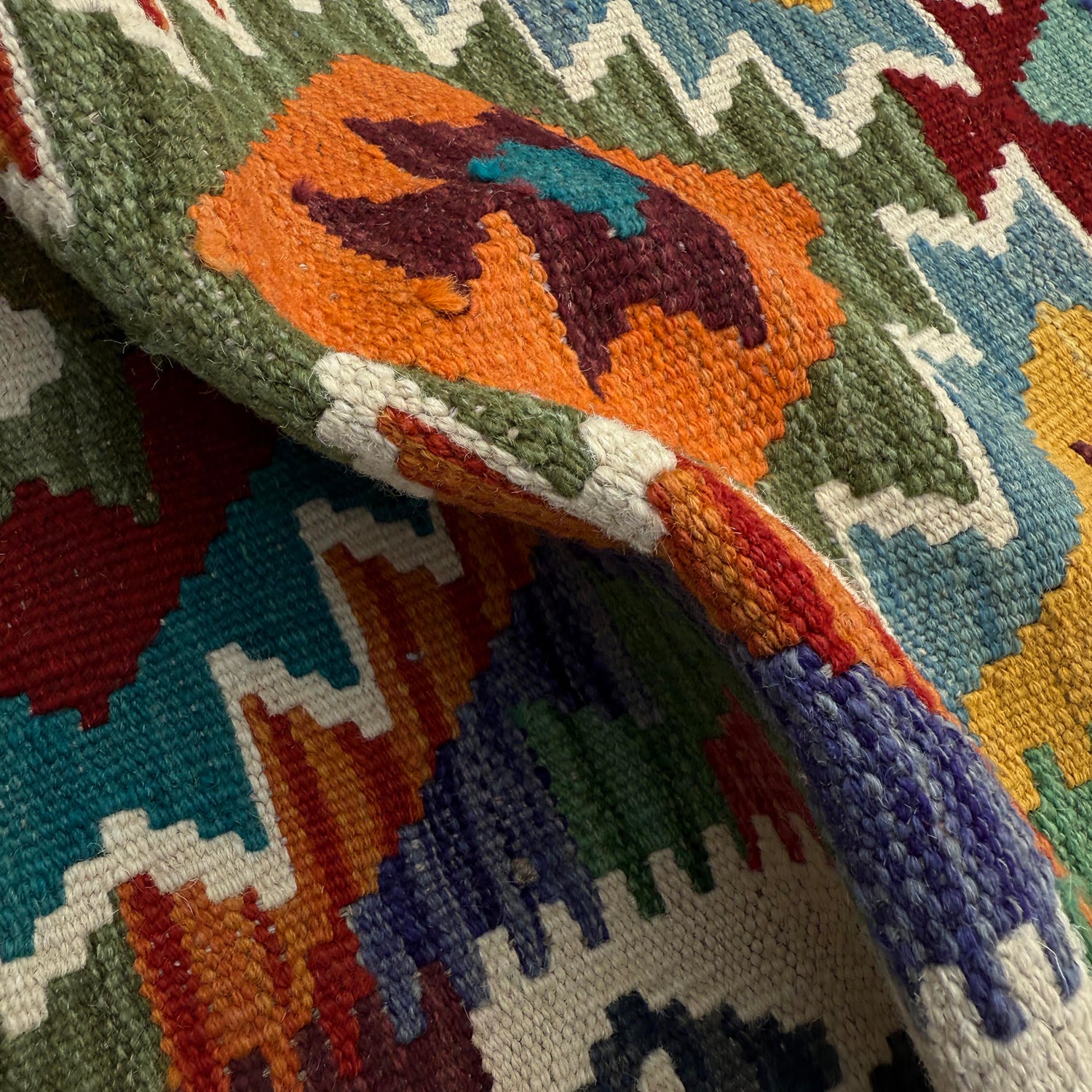 Handmade Vegetable Kelim Runner 1' 8" x 4' 10"  ft / 52 x 148 cm - No. Y37265