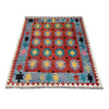 Multi Color ful Flat-Weave Wool Kilim 4' 9" x 6' 6" ft / 145 x 197 cm - No. Y37267
