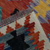 Multi Color ful Flat-Weave Wool Kilim 4' 9" x 6' 6" ft / 145 x 197 cm - No. Y37267