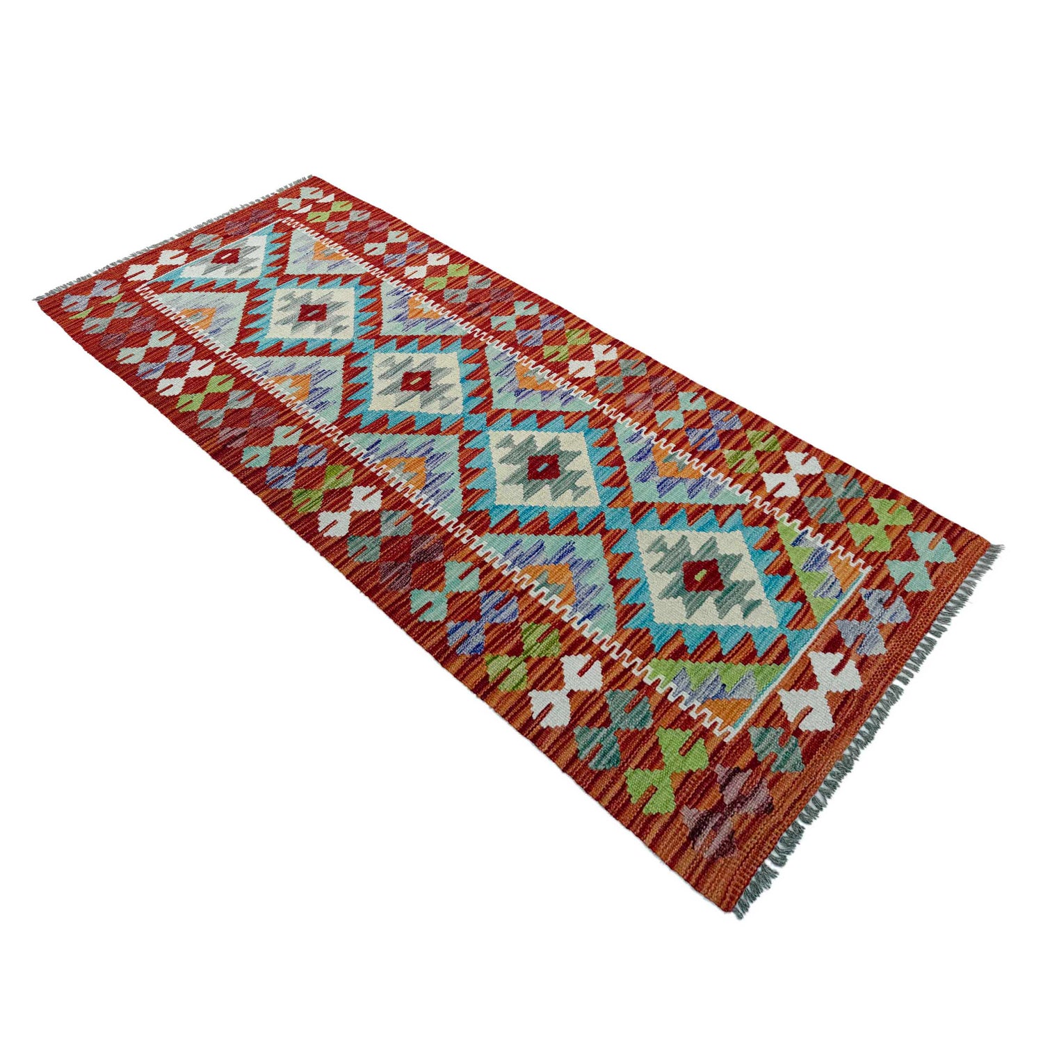 Short Chobi Kilim Runner 2' 5" x 6' 6" ft / 74 x 199 cm - No. Y37275