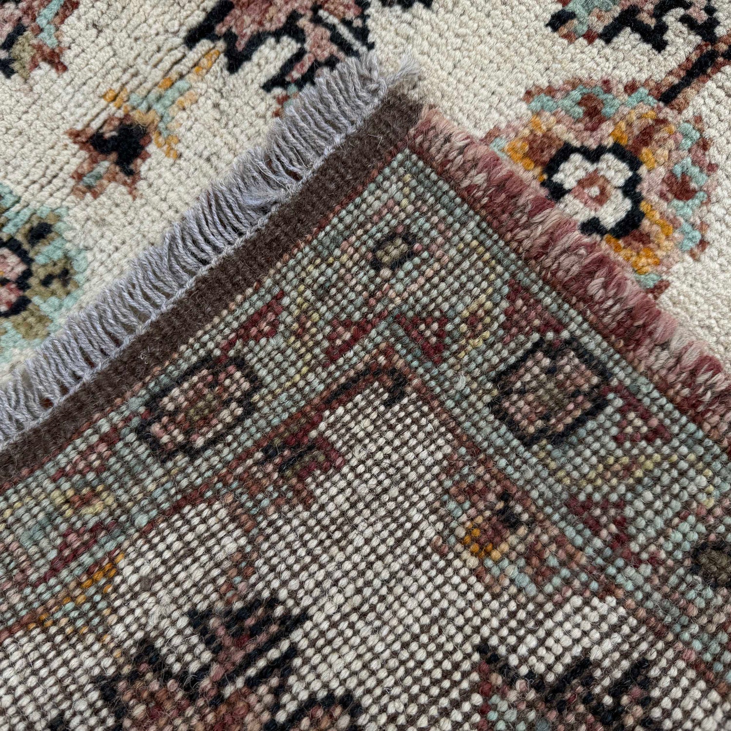 Modern Oushak Area Rug 3' 11" x 5' 9" ft / 120 x 175 cm - No. Y37279