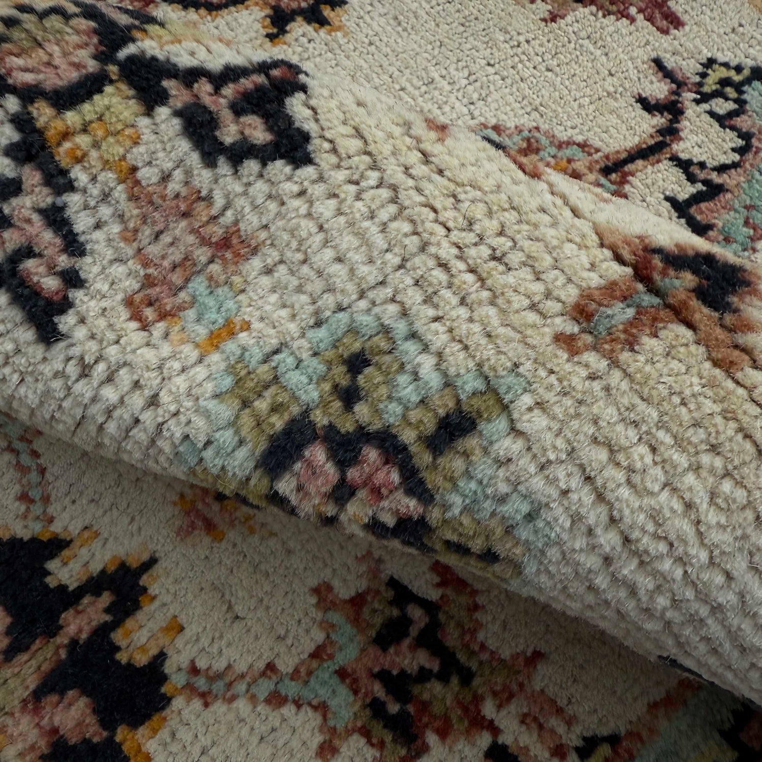 Modern Oushak Area Rug 3' 11" x 5' 9" ft / 120 x 175 cm - No. Y37279