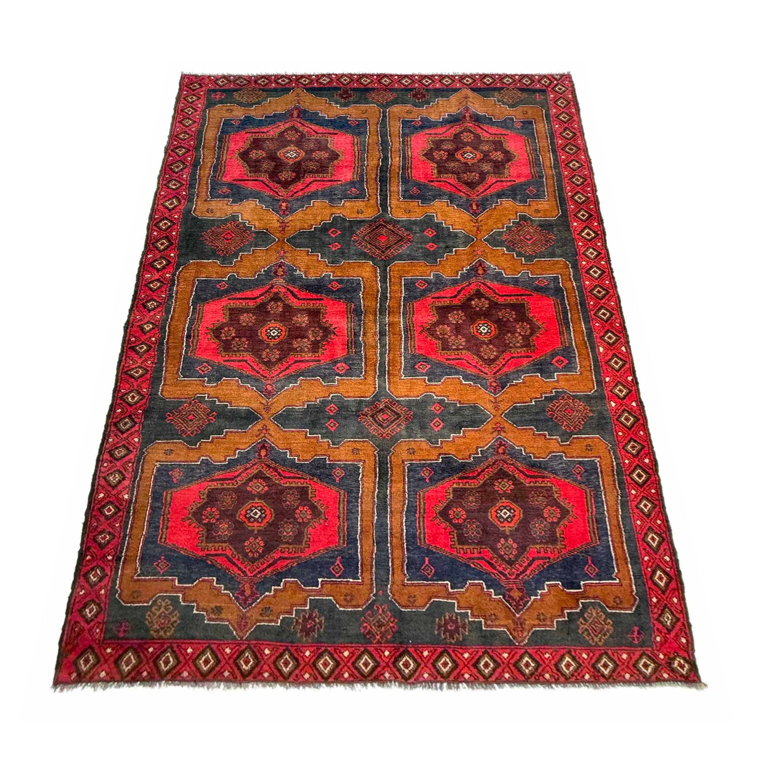Tribal Baloch Rug 4' 8" x 8' 7" ft / 142 x 262 cm - No. Y37282