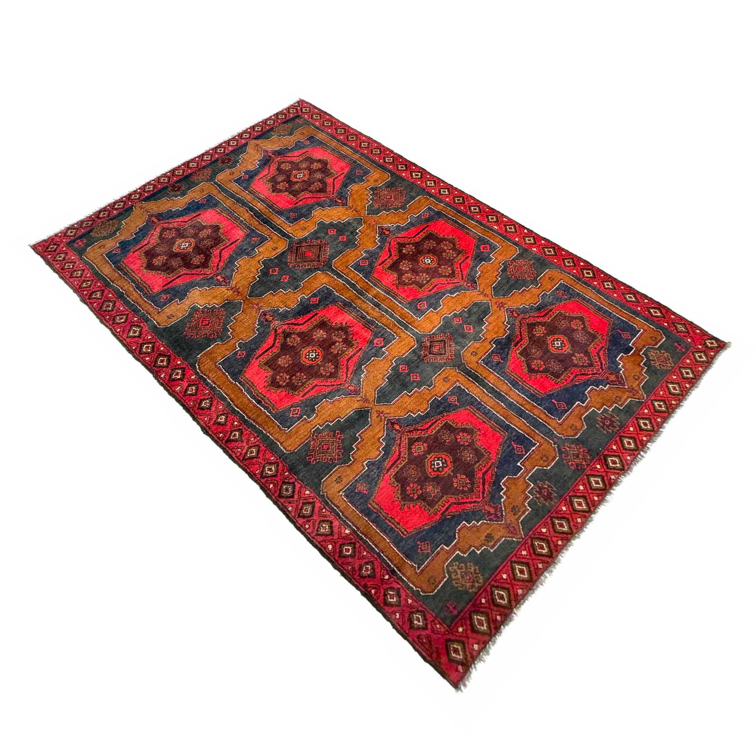 Tribal Baloch Rug 4' 8" x 8' 7" ft / 142 x 262 cm - No. Y37282