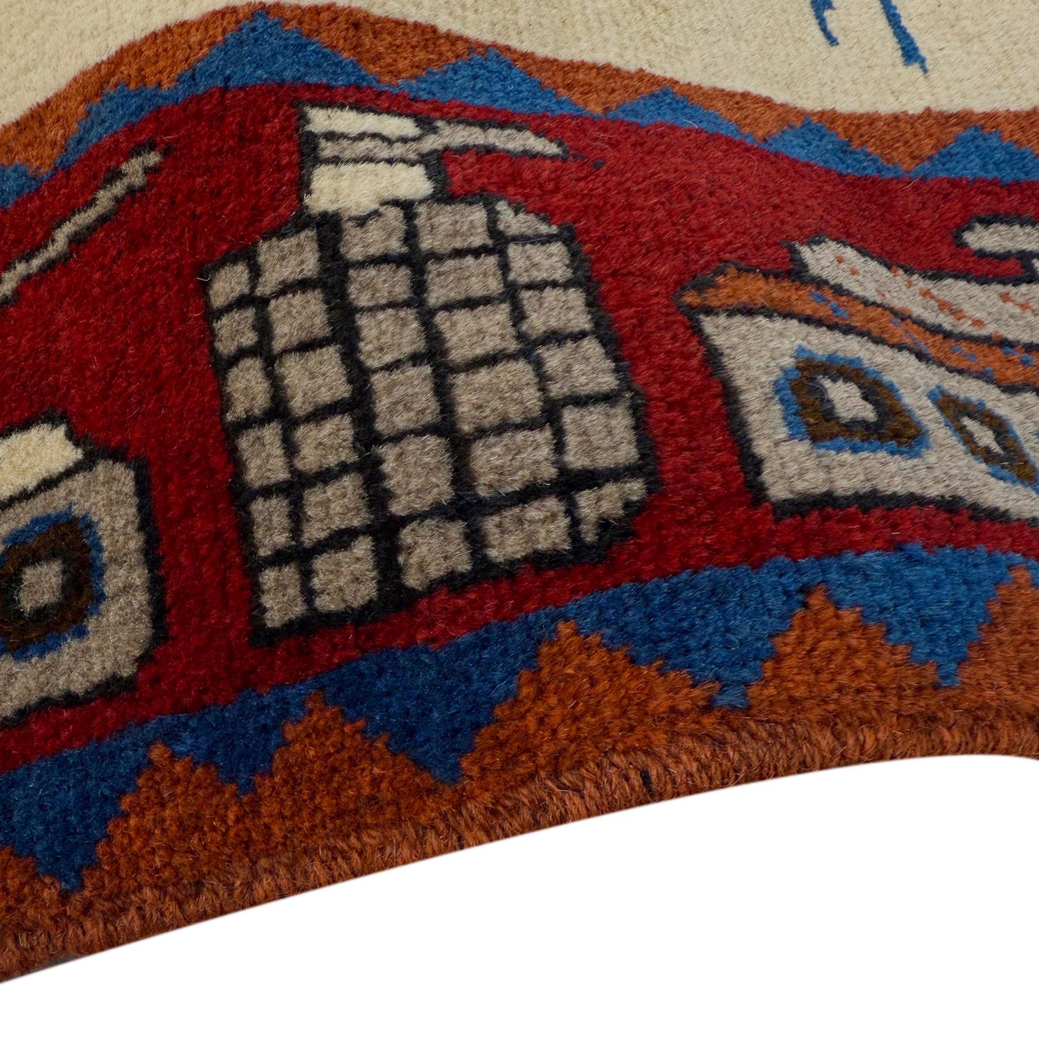 Hand-Knotted Afghan War Carpet 4' 1" x 5' 9" ft / 125 x 176 cm - No. Y37283