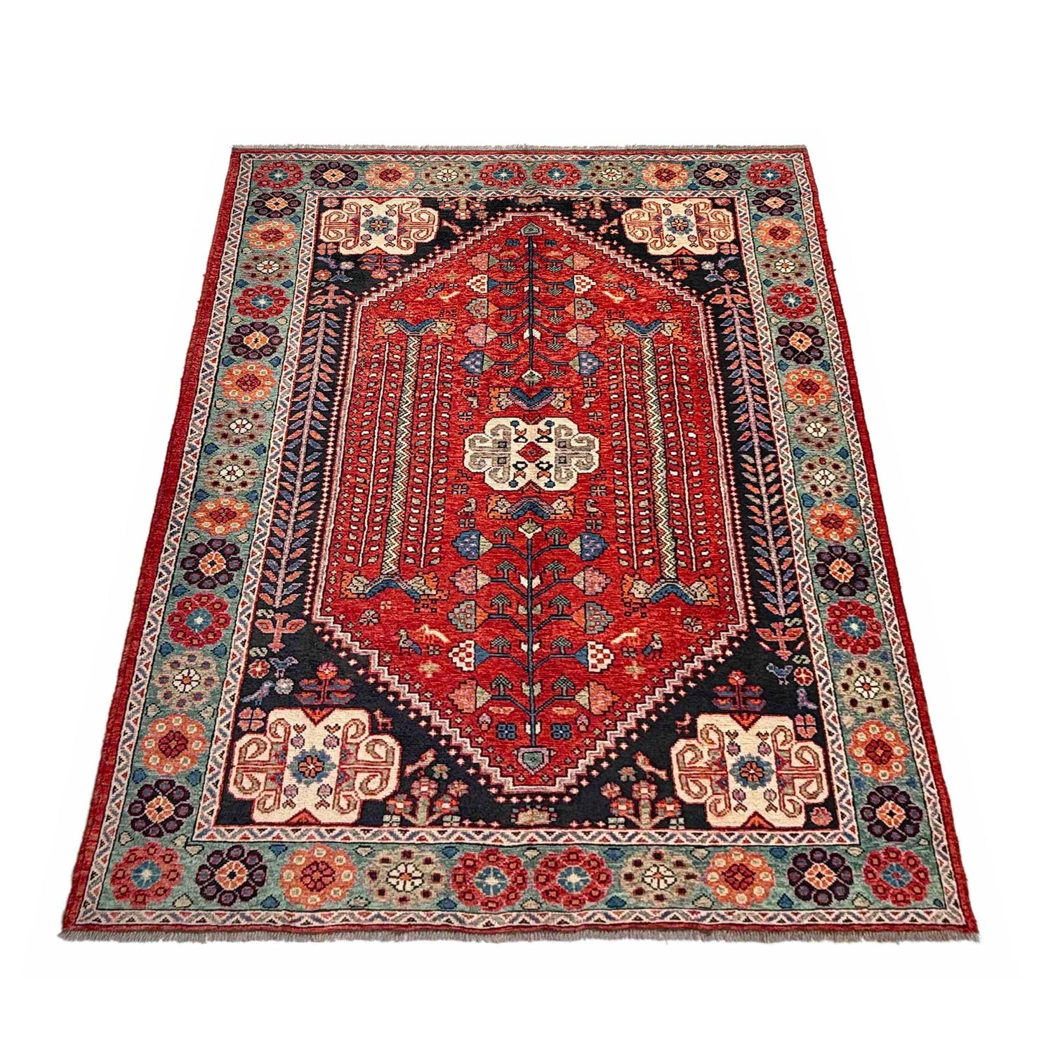 Shirazi Hand Knotted Carpet 6' 9" x 10' 0" ft / 206 x 305 cm - No. Y37284