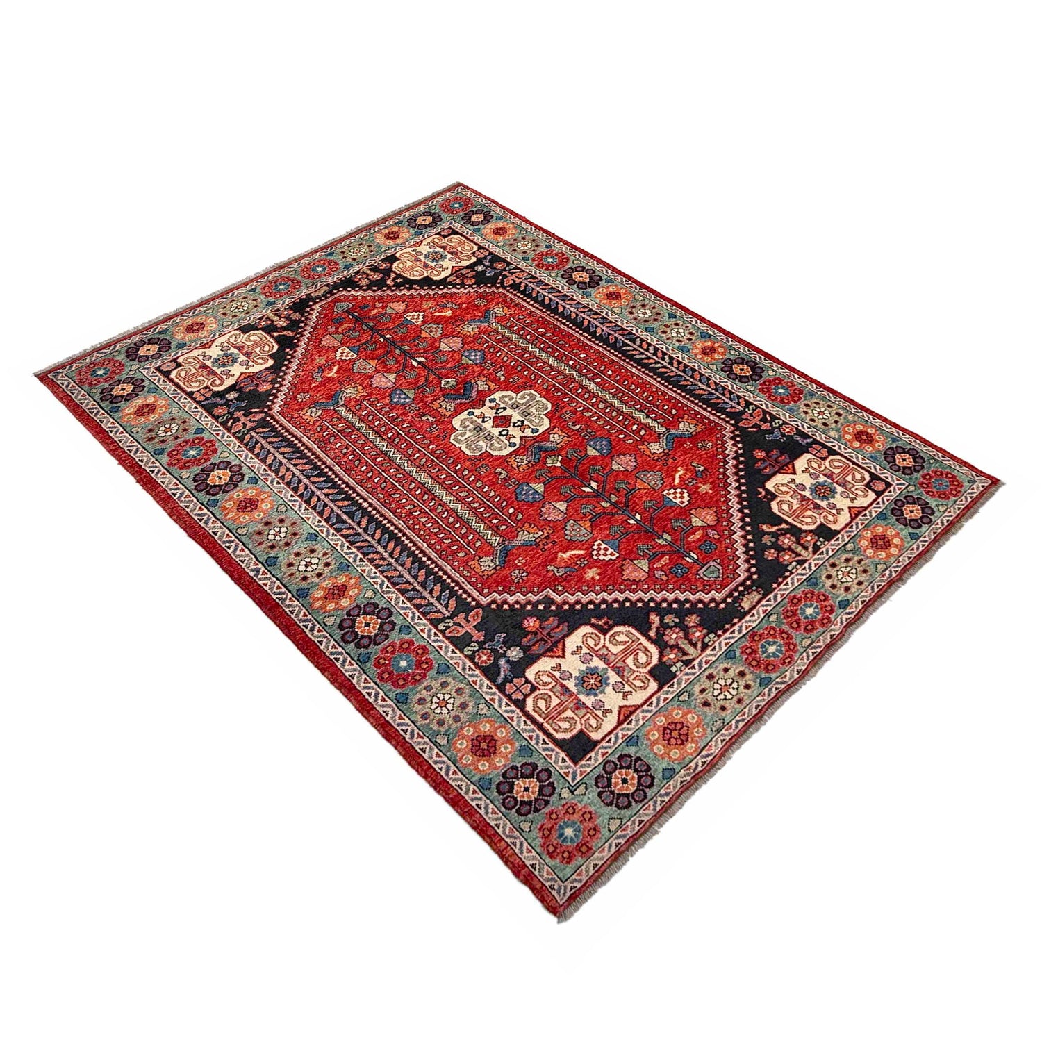 Shirazi Hand Knotted Carpet 6' 9" x 10' 0" ft / 206 x 305 cm - No. Y37284