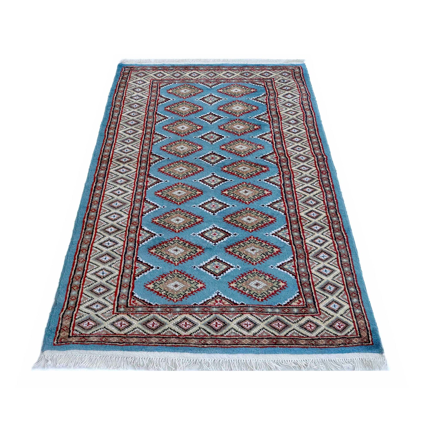 Blue Color Jaldar Area Rug 3' 1" x 5' 3" ft / 94 x 154 cm - No. Y37285