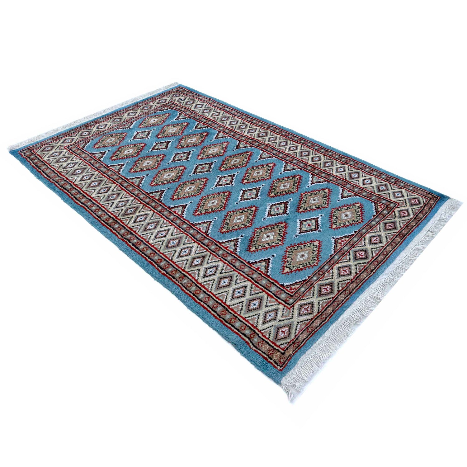 Blue Color Jaldar Area Rug 3' 1" x 5' 3" ft / 94 x 154 cm - No. Y37285