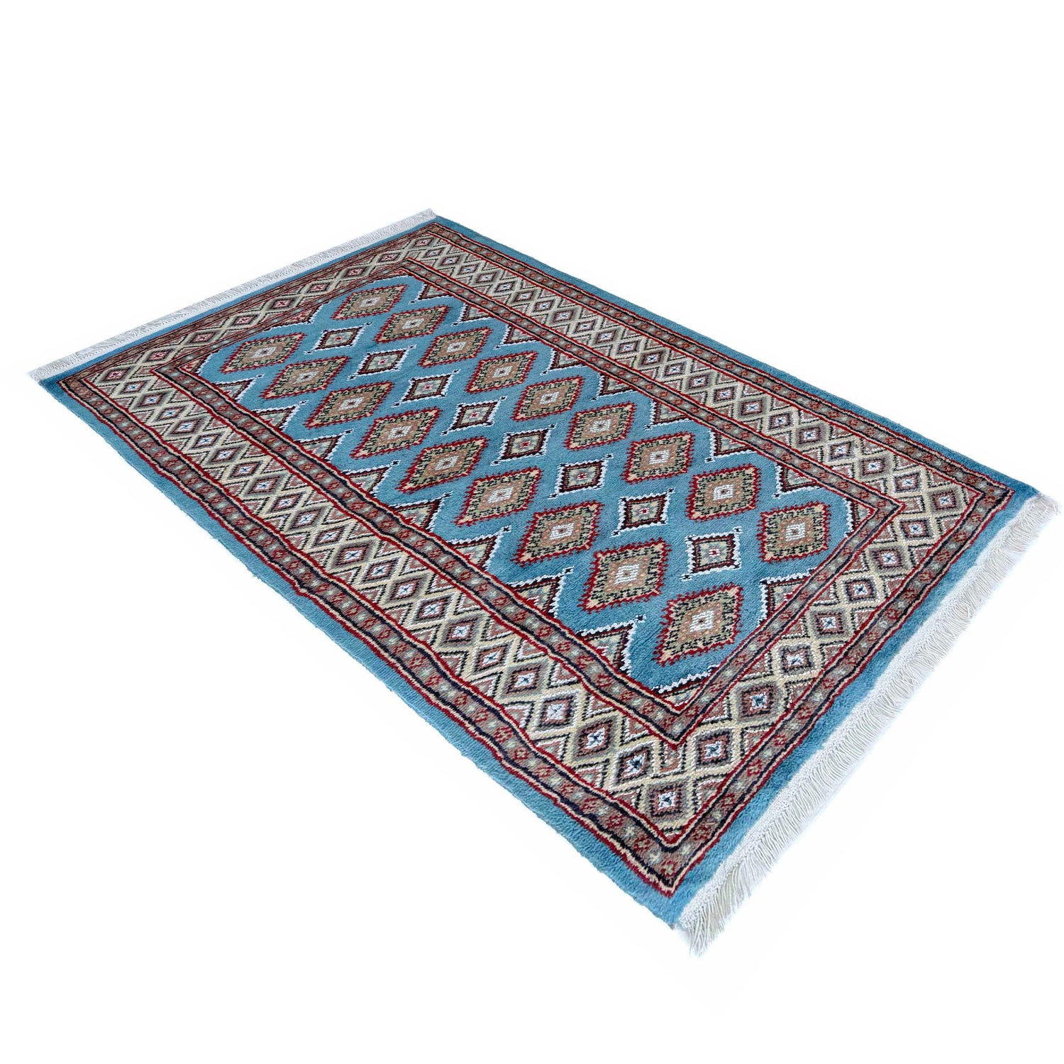 Blue Color Jaldar Area Rug 3' 1" x 5' 3" ft / 94 x 154 cm - No. Y37285