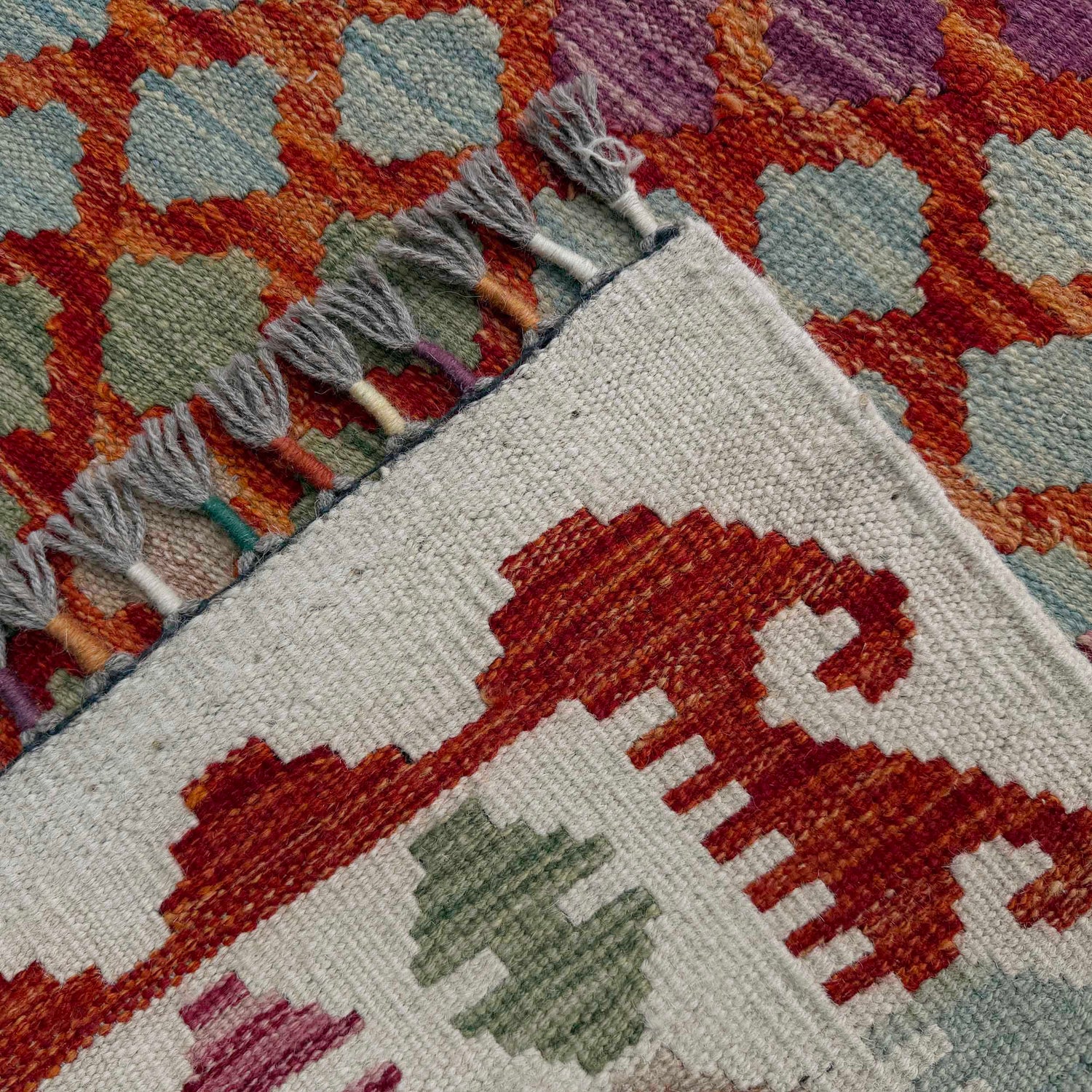 Handmade Vegetable Kilim 5' 1" x 6' 7" ft / 154 x 201 cm - No. Y37300