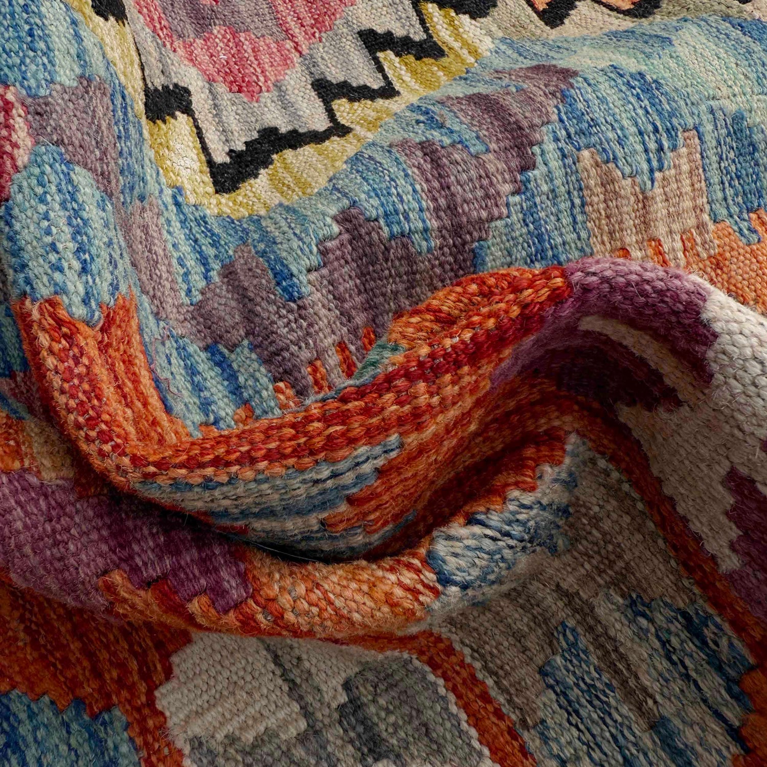 Handmade Vegetable Kilim 5' 1" x 6' 5" ft / 154 x 196 cm - No. Y37301