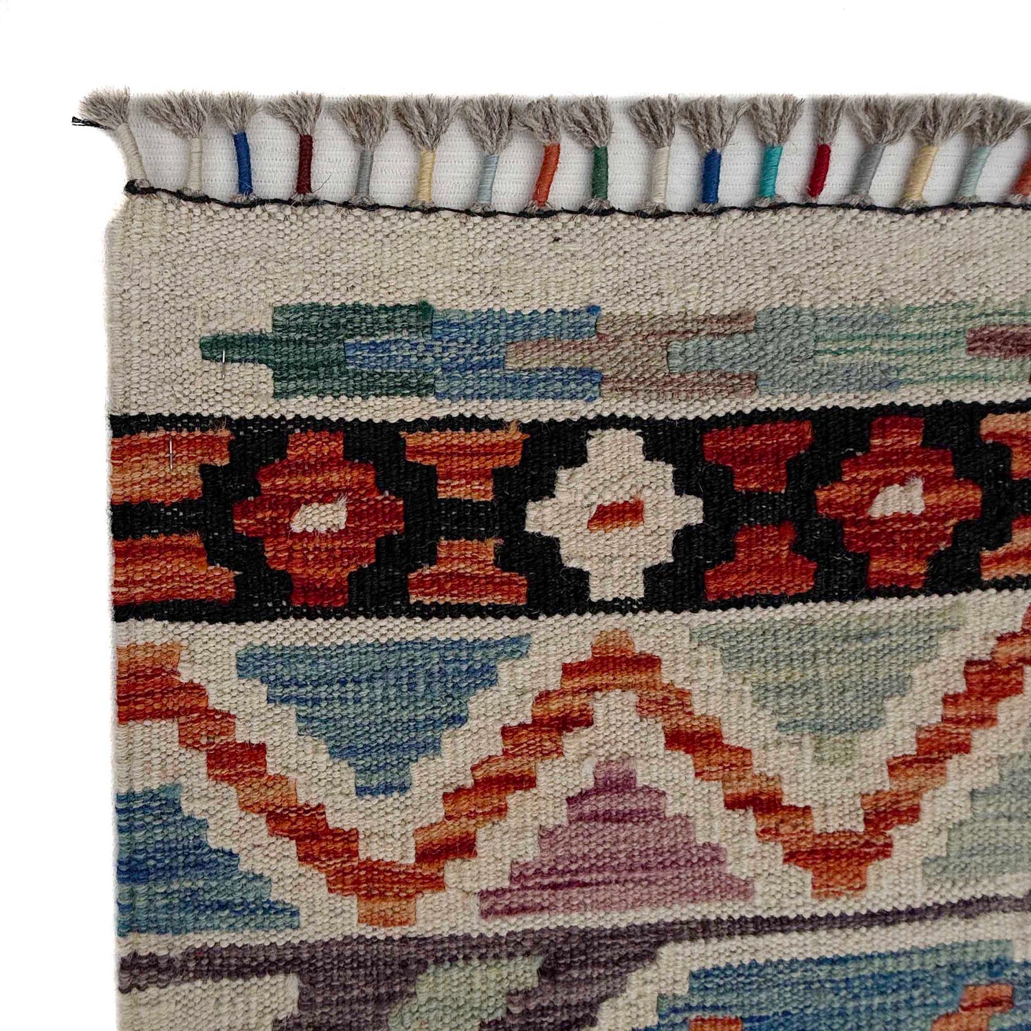 Hand Made Afghan Kilim 8' 3" x 9' 9" ft / 251 x 298 cm - No. Y37316