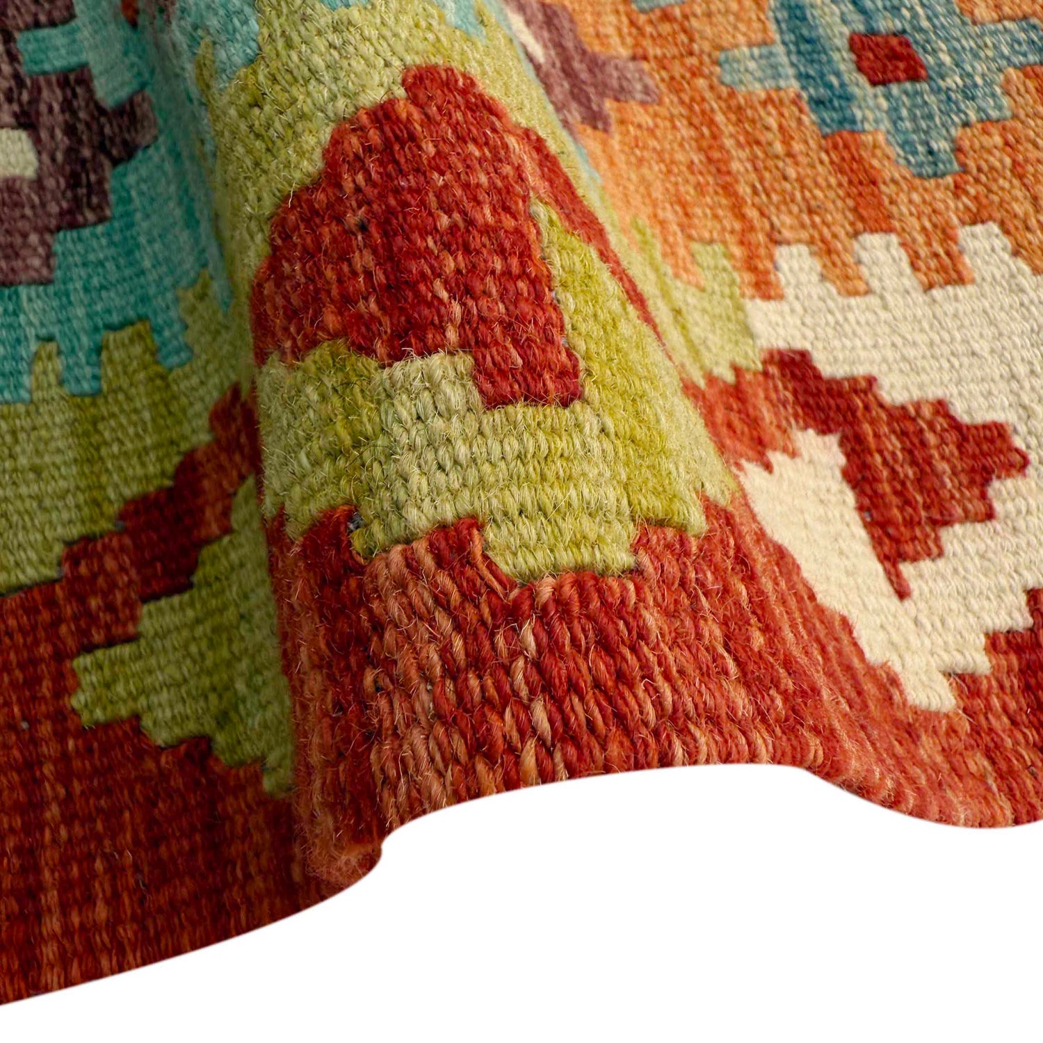 Handmade Vegetable Kilim 6' 7" x 10' 1" ft / 200 x 308 cm - No. Y37320