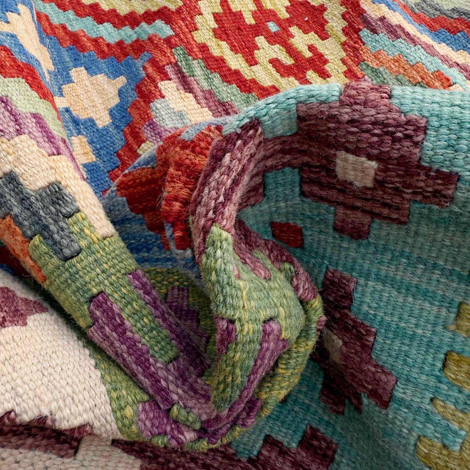 Handmade Vegetable Kilim 6' 7" x 10' 1" ft / 200 x 308 cm - No. Y37320