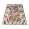 Hand Knotted Afghan Style Kilim 5' 1" x 6' 8" ft / 154 x 202 cm - No. Y37329