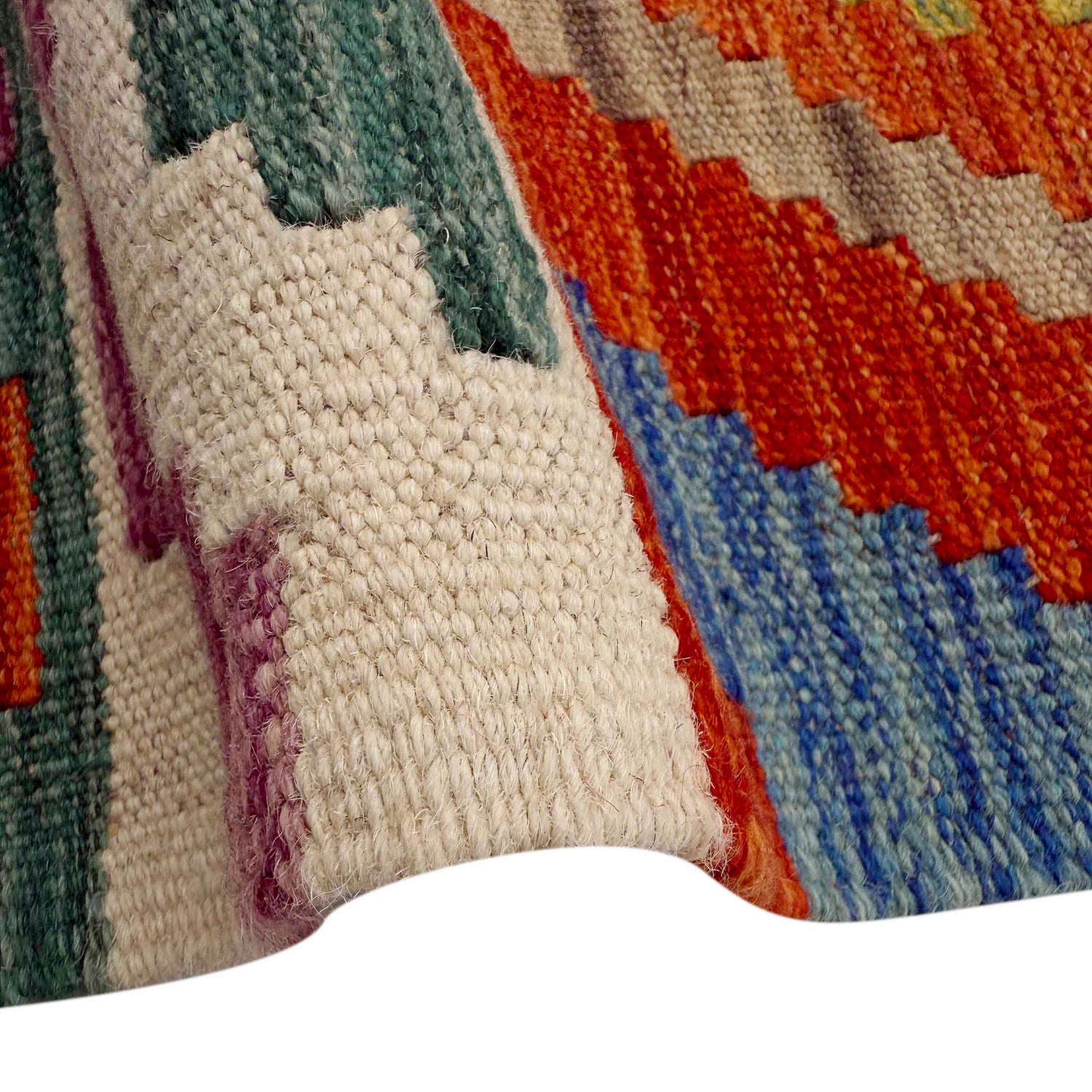 Hand Knotted Afghan Style Kilim 6' 10" x 10' 2" ft / 208 x 310 cm - No. Y37333