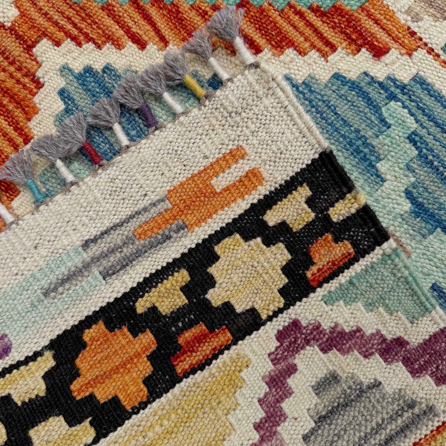 Handmade Vegetable Kilim 8' 6" x 9' 11" ft / 260 x 303 cm - No. Y37343