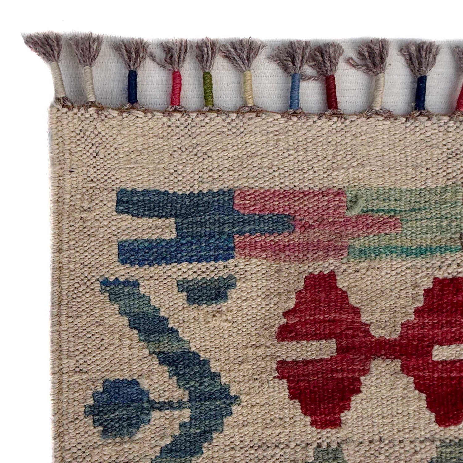 Hand Knotted Afghan Style Kilim 8' 5" x 9' 9" ft / 256 x 296 cm - No. Y37347