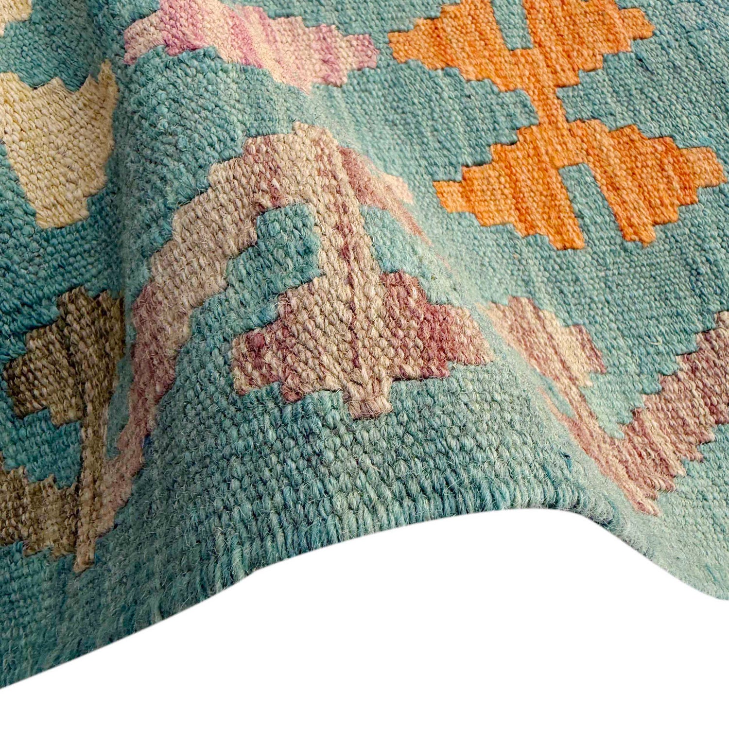 Handmade Turkish Design Wool Kilim 8' 4" x 9' 11" ft / 254 x 302 cm - No. Y37349