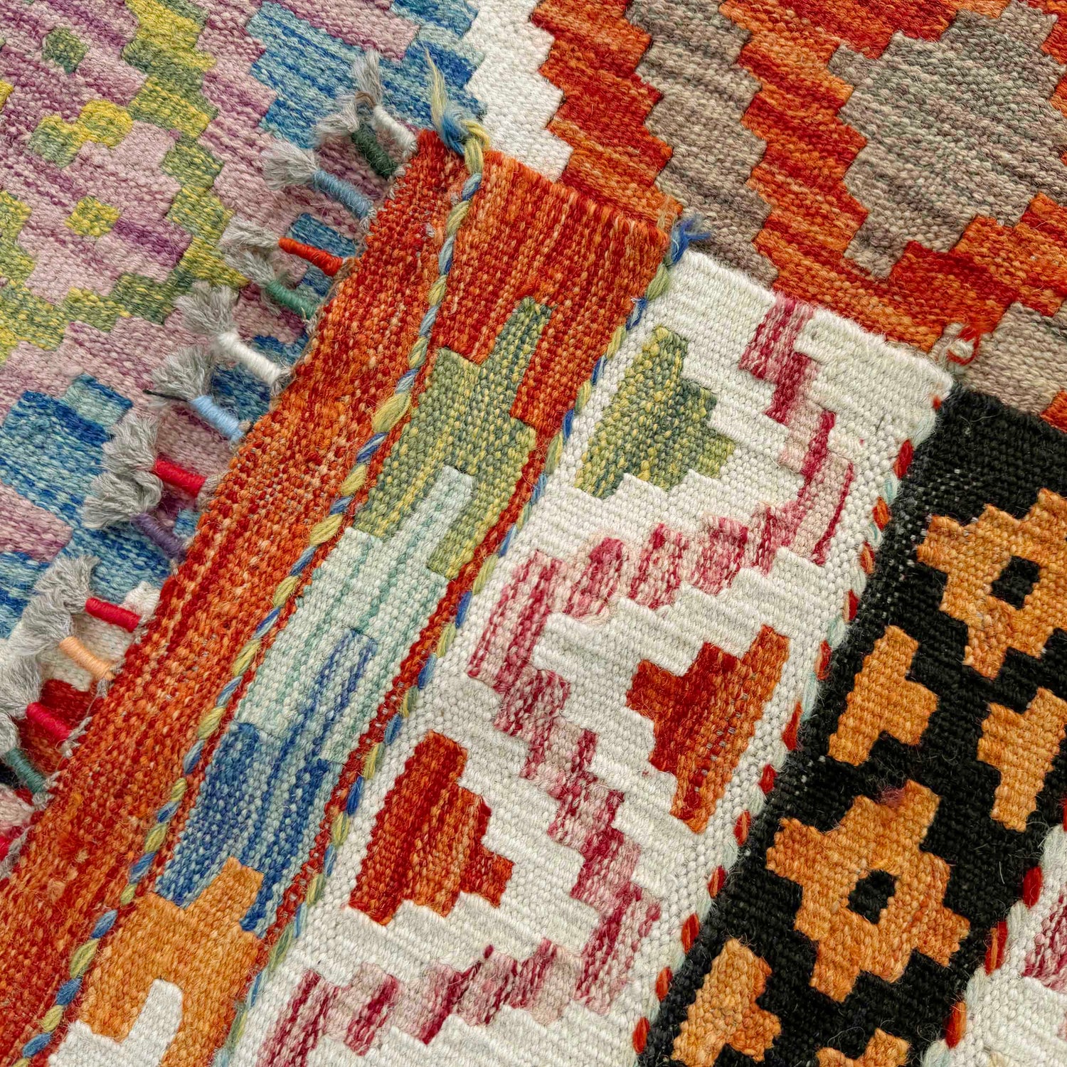 Large Size Chobi Kilim 8' 5" x 9' 9" ft / 257 x 296 cm - No. Y37353