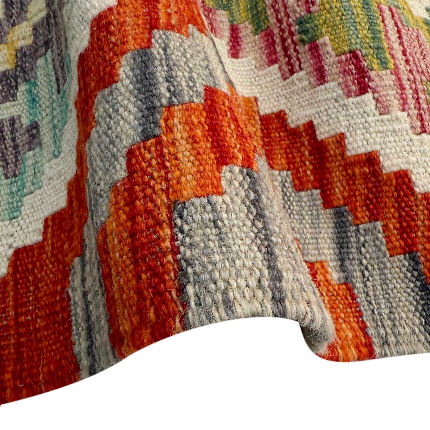 Large Size Chobi Kilim 8' 5" x 9' 9" ft / 257 x 296 cm - No. Y37353