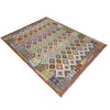Hand Made Afghan Kilim 6' 8" x 9' 7" ft / 204 x 292 cm - No. Y37455