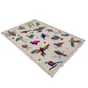 Beige Color Embroidery Flat Weave Kilim 3' 10" x 6' 4" ft / 116 x 194 cm - No. Y37553