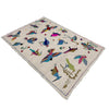 Beige Color Embroidery Flat Weave Kilim 3' 10" x 6' 4" ft / 116 x 194 cm - No. Y37553