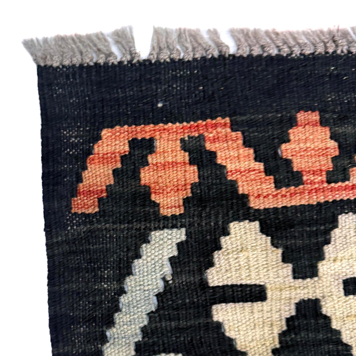 Hand Woven Wool Kelim 6' 2" x 8' 3" ft / 187 x 252 cm - No. Y39092