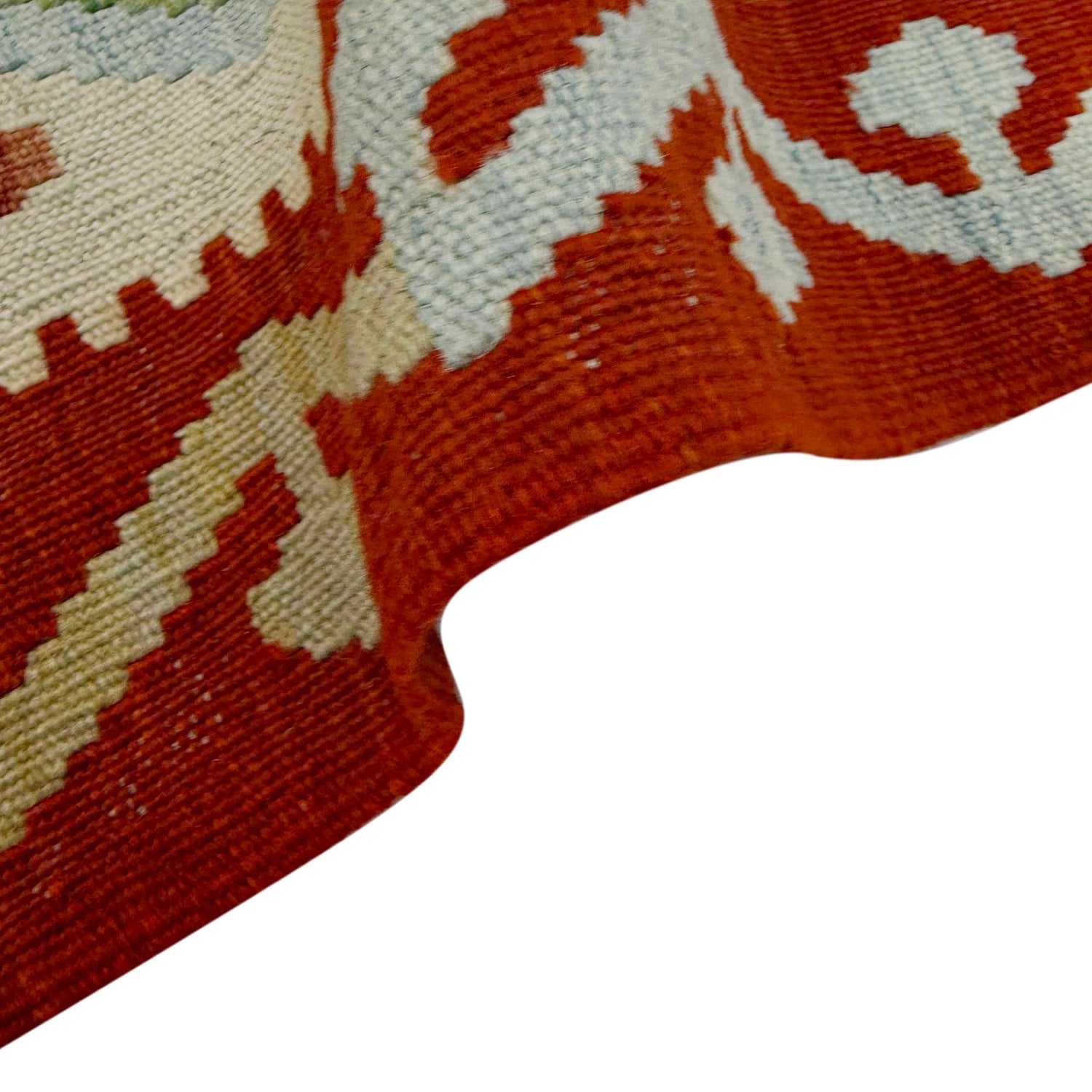 Hand Woven Wool Kelim Runner 2' 0" x 5' 8" ft / 60 x 173 cm - No. Y39095