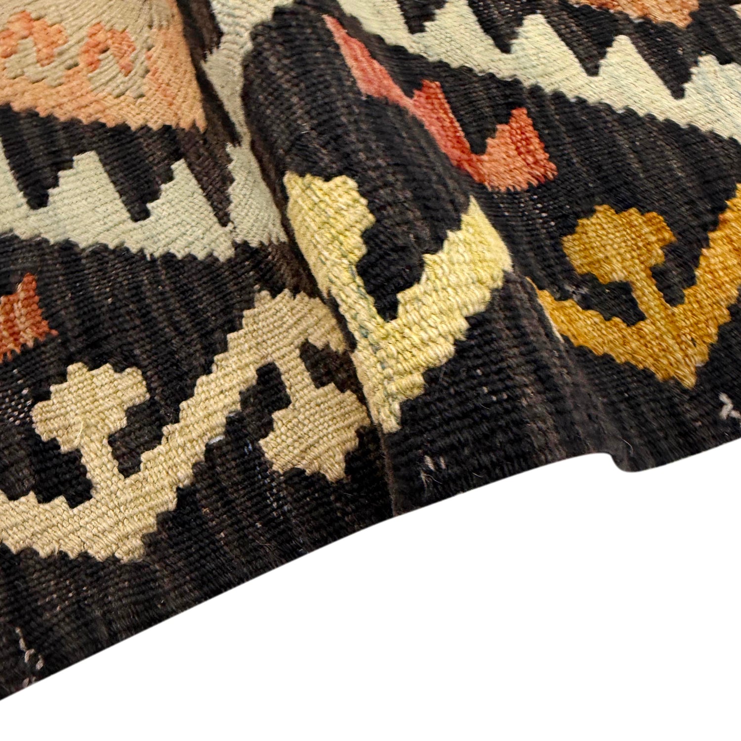 Hand Woven Wool Kelim 3' 4" x 5' 0" ft / 102 x 152 cm - No. Y39096