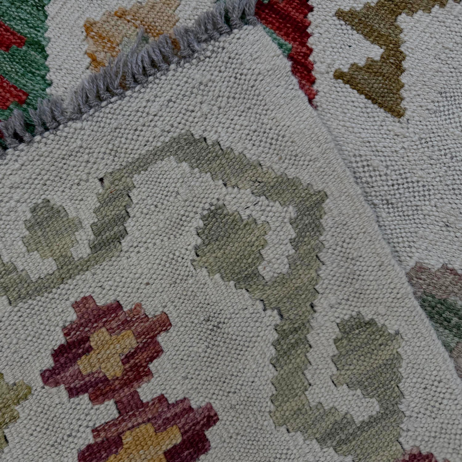 Hand Knotted Flatweave Kilim 5' 10" x 7' 7" ft / 178 x 232 cm - No. Y39097