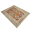 Multi Color ful Flat-Weave Wool Kilim 4' 9" x 6' 7" ft / 146 x 201 cm - No. Y39098